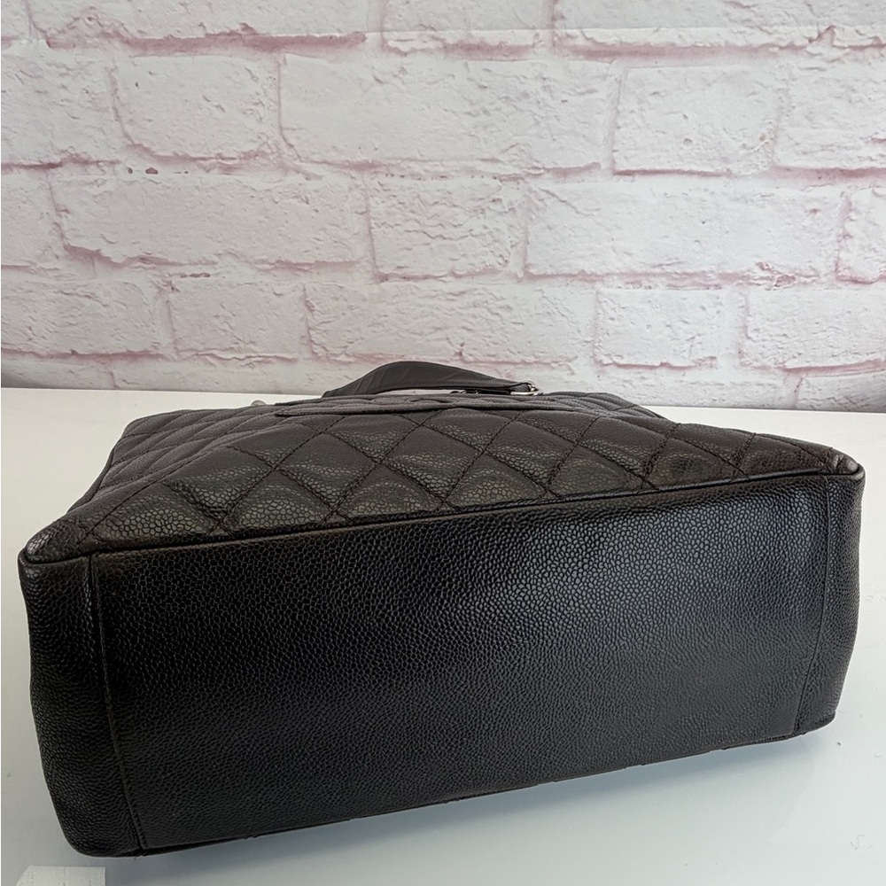 Chanel Caviar Grand Shopper Tote GST Brown Silver - Picture 7 of 14